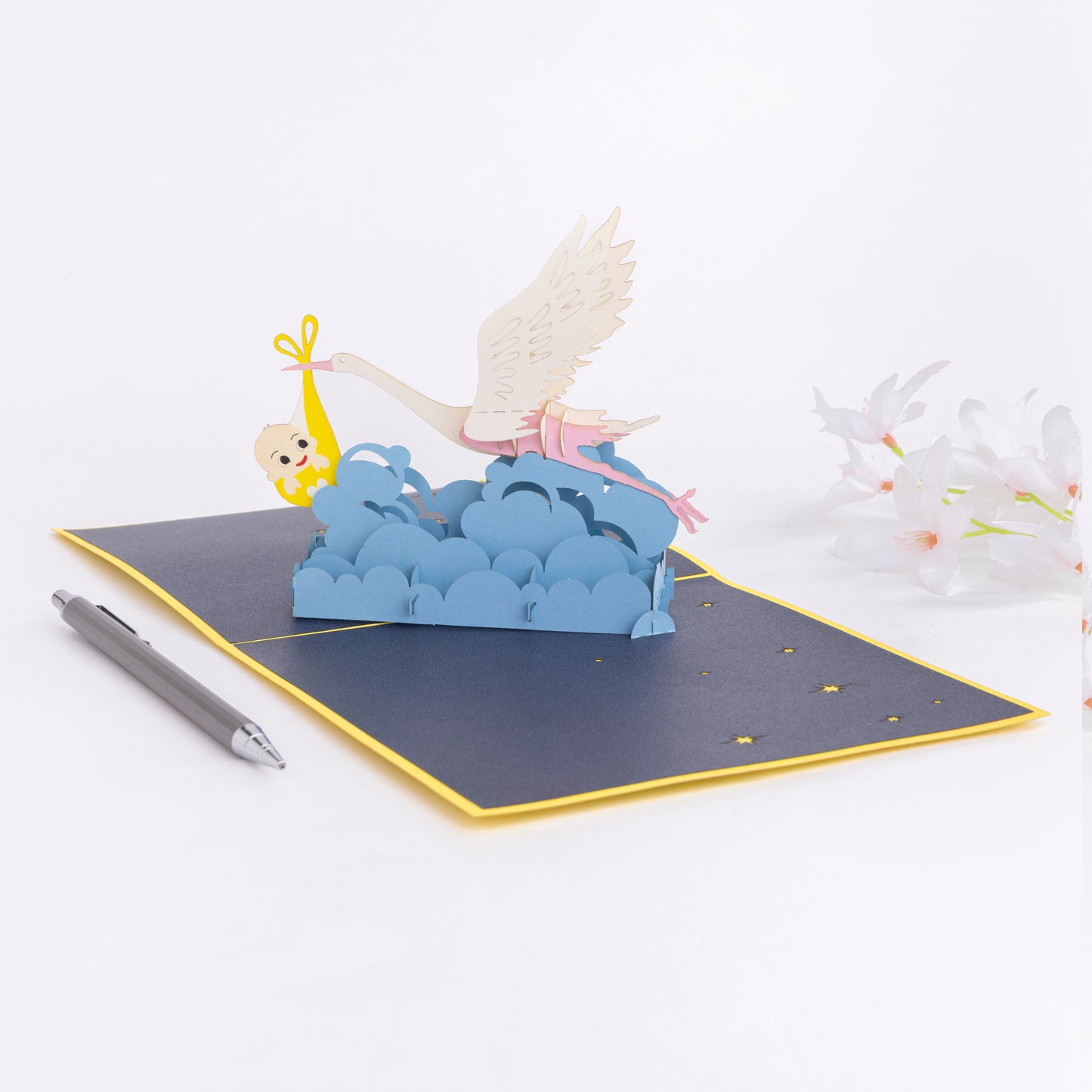 Stork & Baby (Available in 2 colors)