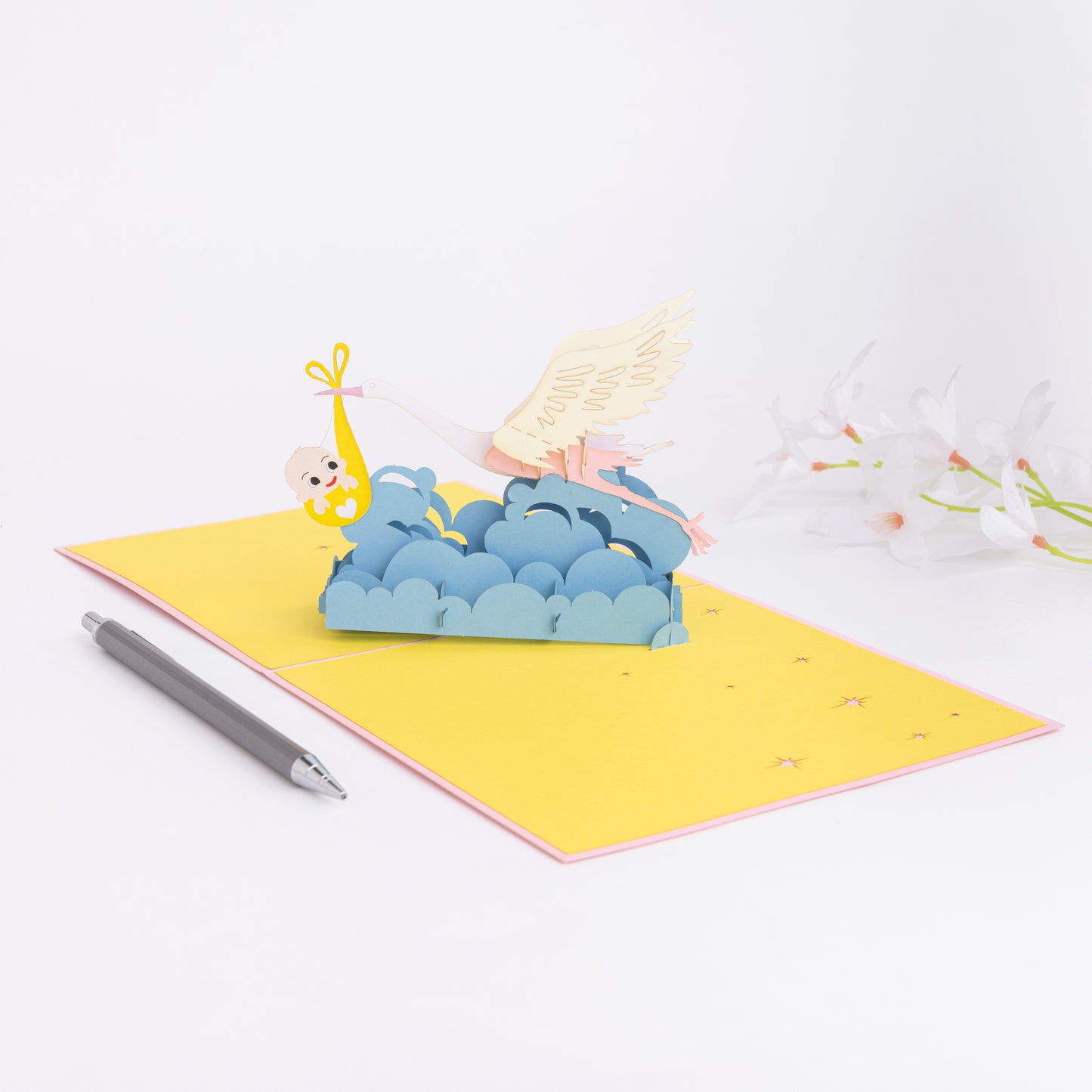 Stork & Baby (Available in 2 colors)